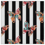 Multi-colored butterfly fabric