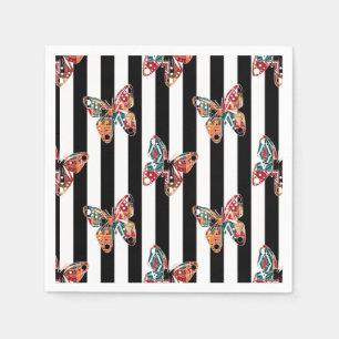 Multi-colored butterfly napkins