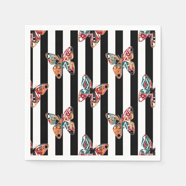 Multi-colored butterfly napkins (Front)