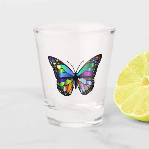 Multi_colored Butterfly Shot Glass