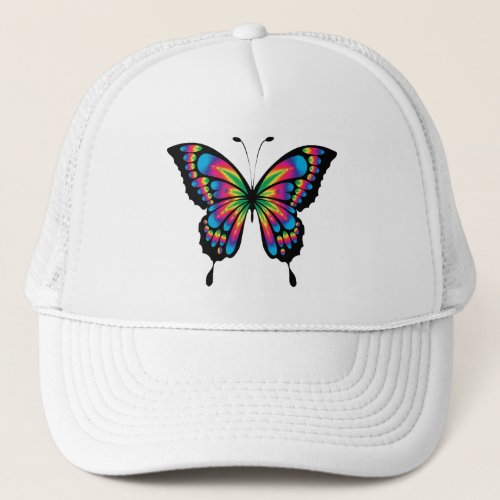 Multi Colored Butterfly Trucker Hat
