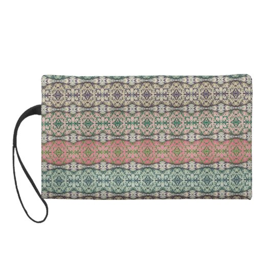 Multi-colored Caladium Wristlet Purse (Back)