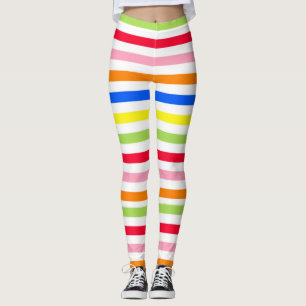 Multi Colored Candy Stripes Leggings