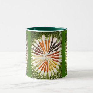 Multi-Colored Carrots Two-Tone Coffee Mug