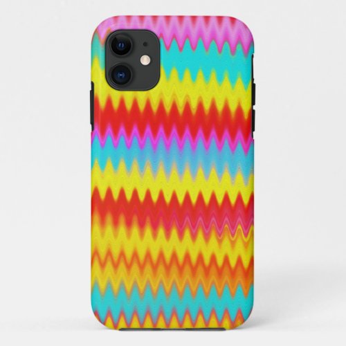 Multi colored chevron stripes iPhone 11 case