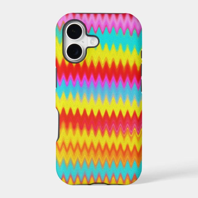 Multi colored chevron stripes iphone case (Back)
