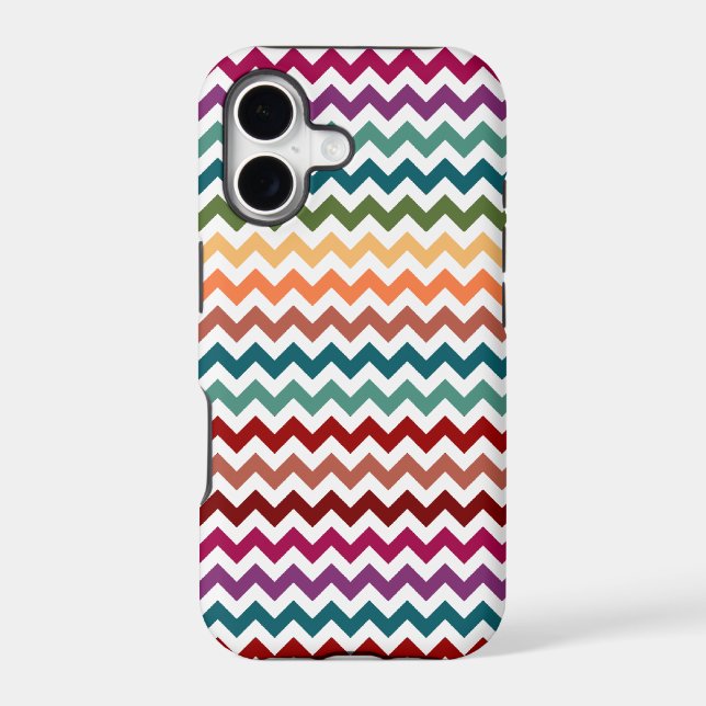 Multi-Colored Chevrons | Customizable Iphone Case (Back)