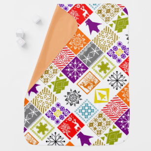 Multi-colored Christmas Baby Blanket