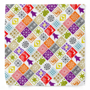 Multi-colored Christmas Bandana