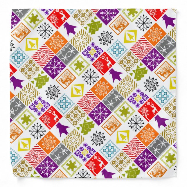 Multi-colored Christmas Bandana (Front)