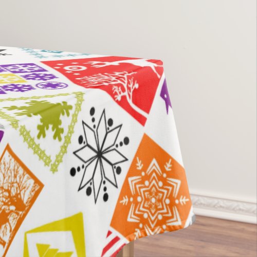 Multi_colored Christmas Tablecloth