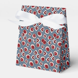 Multi-colored circles and rings retro sixties favor boxes