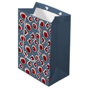 Multi-colored circles and rings retro sixties medium gift bag