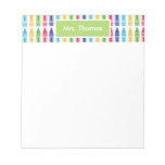 Multi Colored Crayons Personalized Notepad at Zazzle