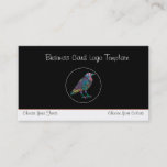 Multi- Colored Crow Or Raven Logo Business Card at Zazzle