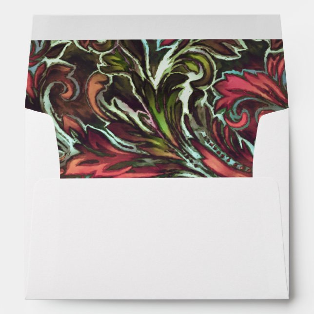 Multi Colored Dazzling Damask Envelope (Back (Bottom))