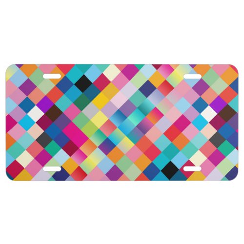 Multi Colored Design License Plate