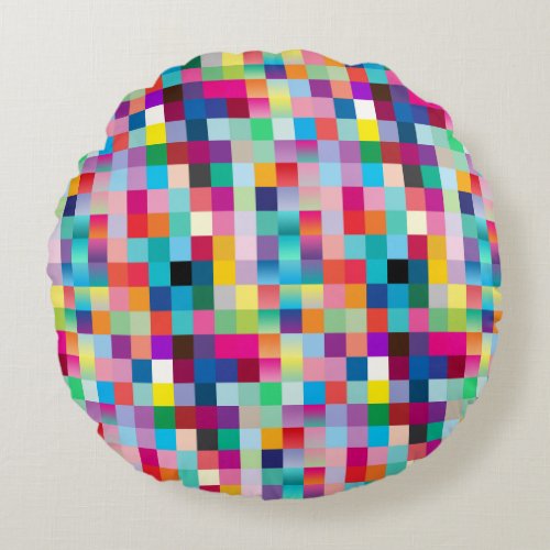 Multi Colored Design Round Pillow