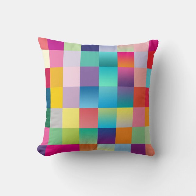 “Multi Colored Design” Throw Pillow (Front)