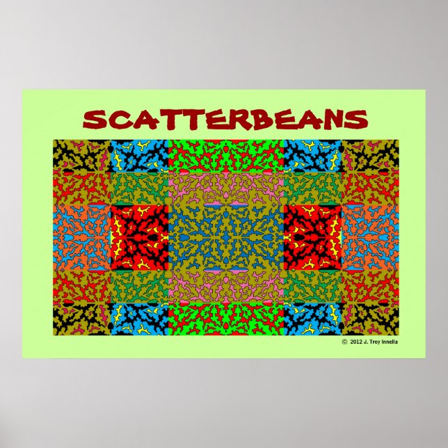 Multi colored design within rectangles poster (Front)