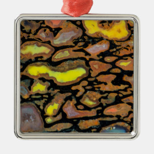 Multi Colored Dinosaur Bone Metal Ornament