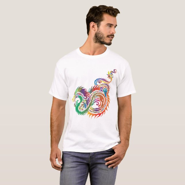 Multi Colored Dragon Men's Shirt (Front Full)