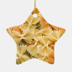 multi colored dried pasta ceramic ornament