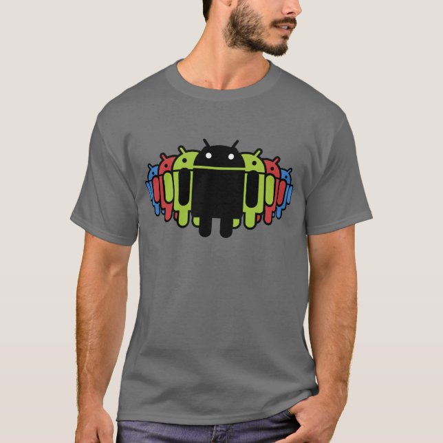 Multi colored Droid Army T-Shirt (Front)