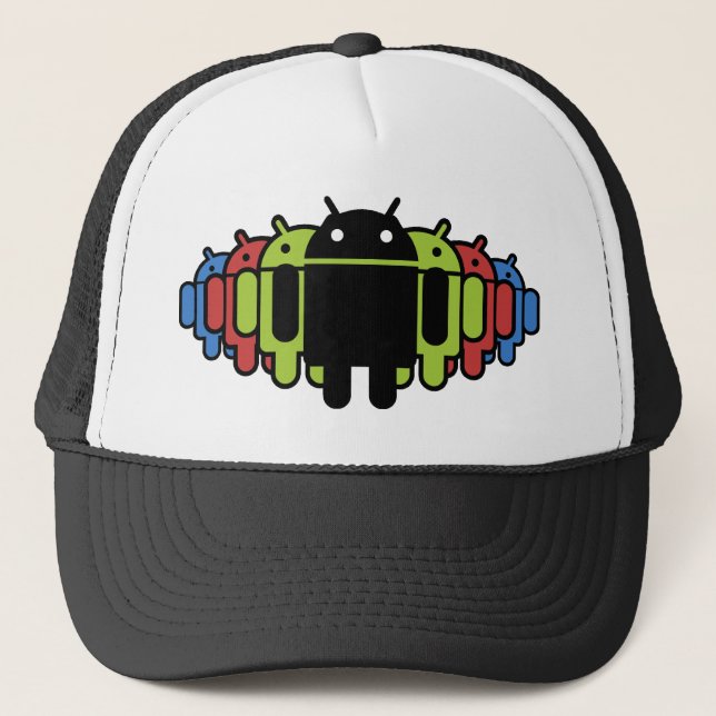 Multi colored Droid Army Trucker Hat (Front)