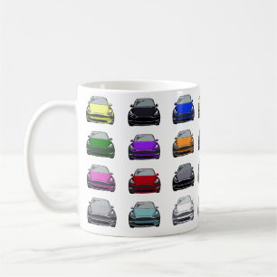 Multi-colored Electric Vehicle SUV Cars Coffee Mug
