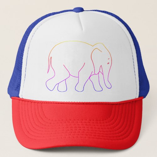 Multi Colored Elephant Adorable Comfortable Lovely Trucker Hat