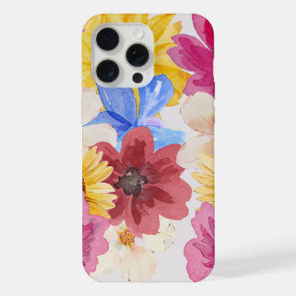 Multi-Colored Floral iPhone 15 Pro Case