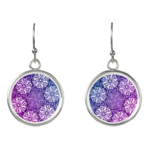 Multi-Colored Floral Lace Earrings
