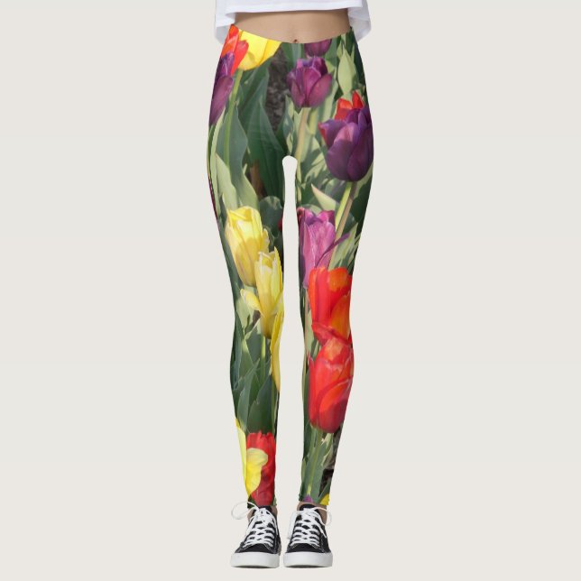 Multi-Colored Floral Leggings (Front)