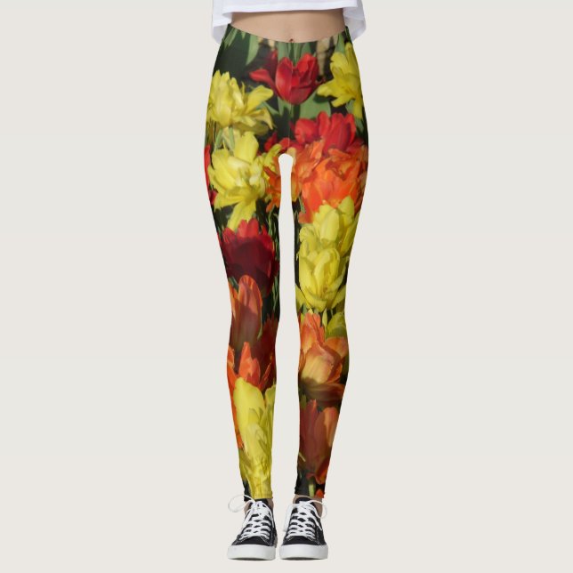Multi-Colored Floral Leggings (Front)