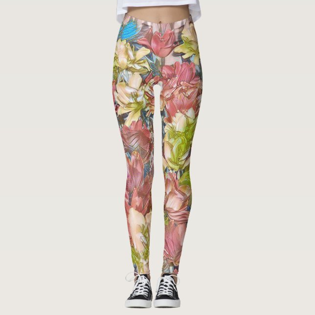 Multi-Colored Floral Leggings (Beauty) (Front)