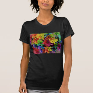 Multi-Colored Floral T-Shirt (Black)