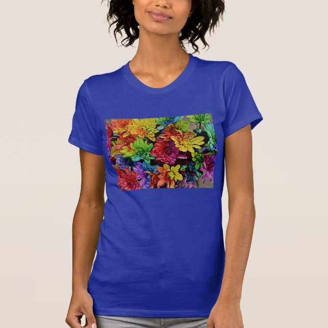 Multi-Colored Floral T-Shirt (Lapis) (Front)