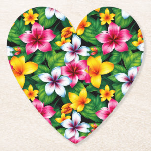 Multi-colored Flowers Floral Pattern-47577 Paper Coaster