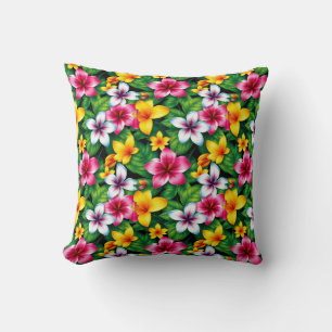 Multi-colored Flowers Floral Pattern-47577 Throw Pillow