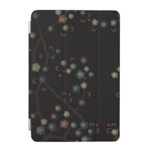 Multi-Colored Flowers On Black iPad Mini Cover