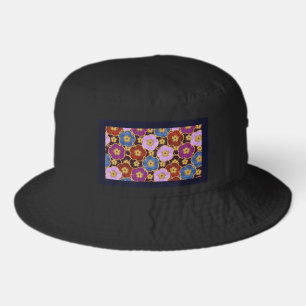 Multi-Colored Flowers Pattern Bucket Hat