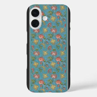 Multi-Colored Flowers Pattern iPhone 16 Case