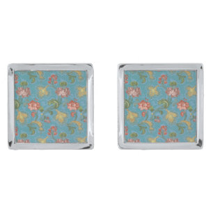 Multi-Colored Flowers Pattern Cufflinks