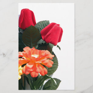 Multi-Colored Flowers Stationery