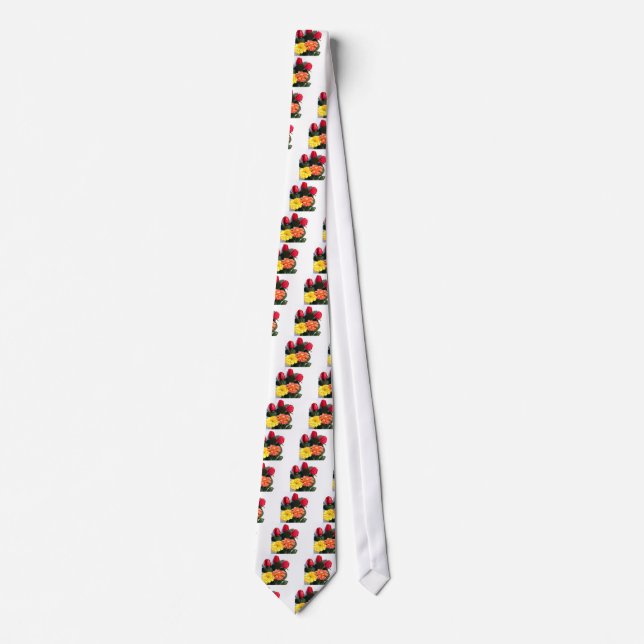 Multi-Colored Flowers Tie (Front)