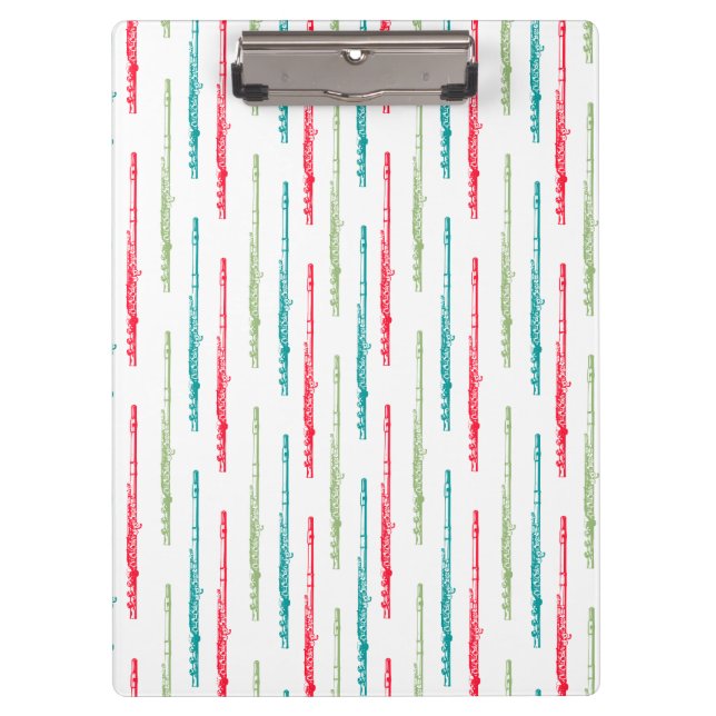 Multi Colored Flutes Clipboard (Front)