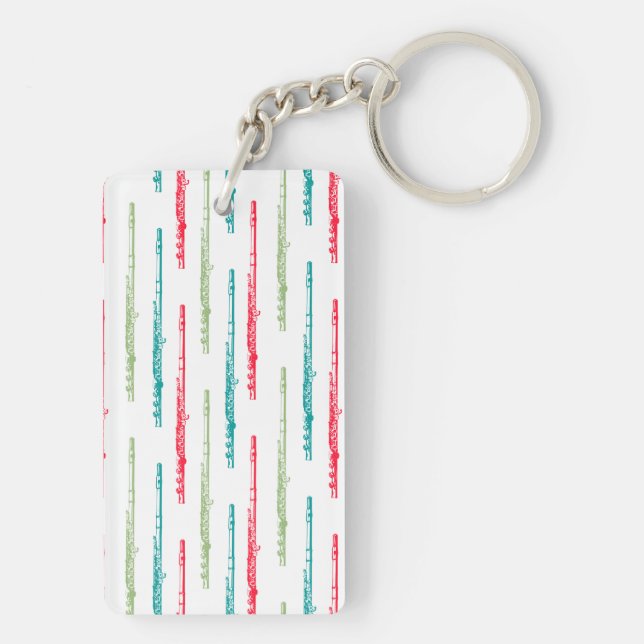 Multi Colored Flutes Keychain (Back)