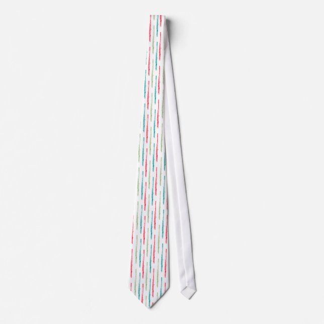 Multi Colored Flutes Neck Tie (Front)