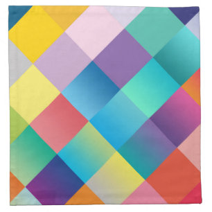 Multi Colored Geometric Cloth Napkin